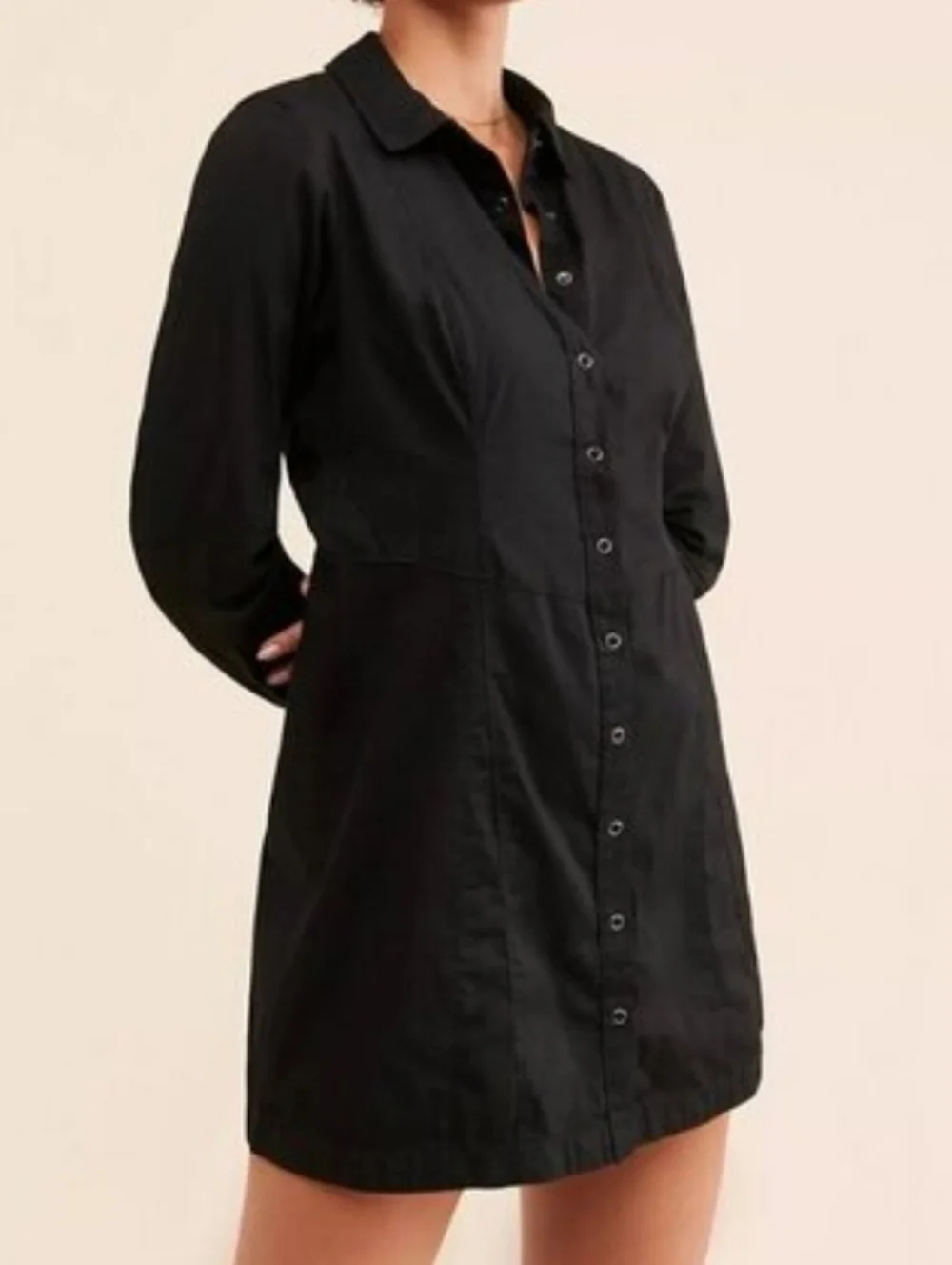 Free People Thea Button Front Mini Dress